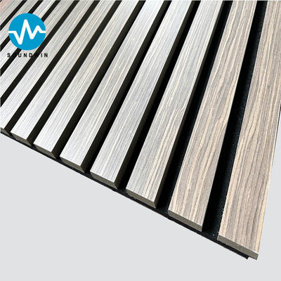 Graue Eichen Akustik Schieferholz Wandplatten mit schwarzem Filz Graue Eichenholz